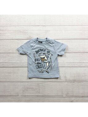 Fierce Frank Graphic Shirt Shark Pizza "Another One Bites The Crust" 9-12 Months
